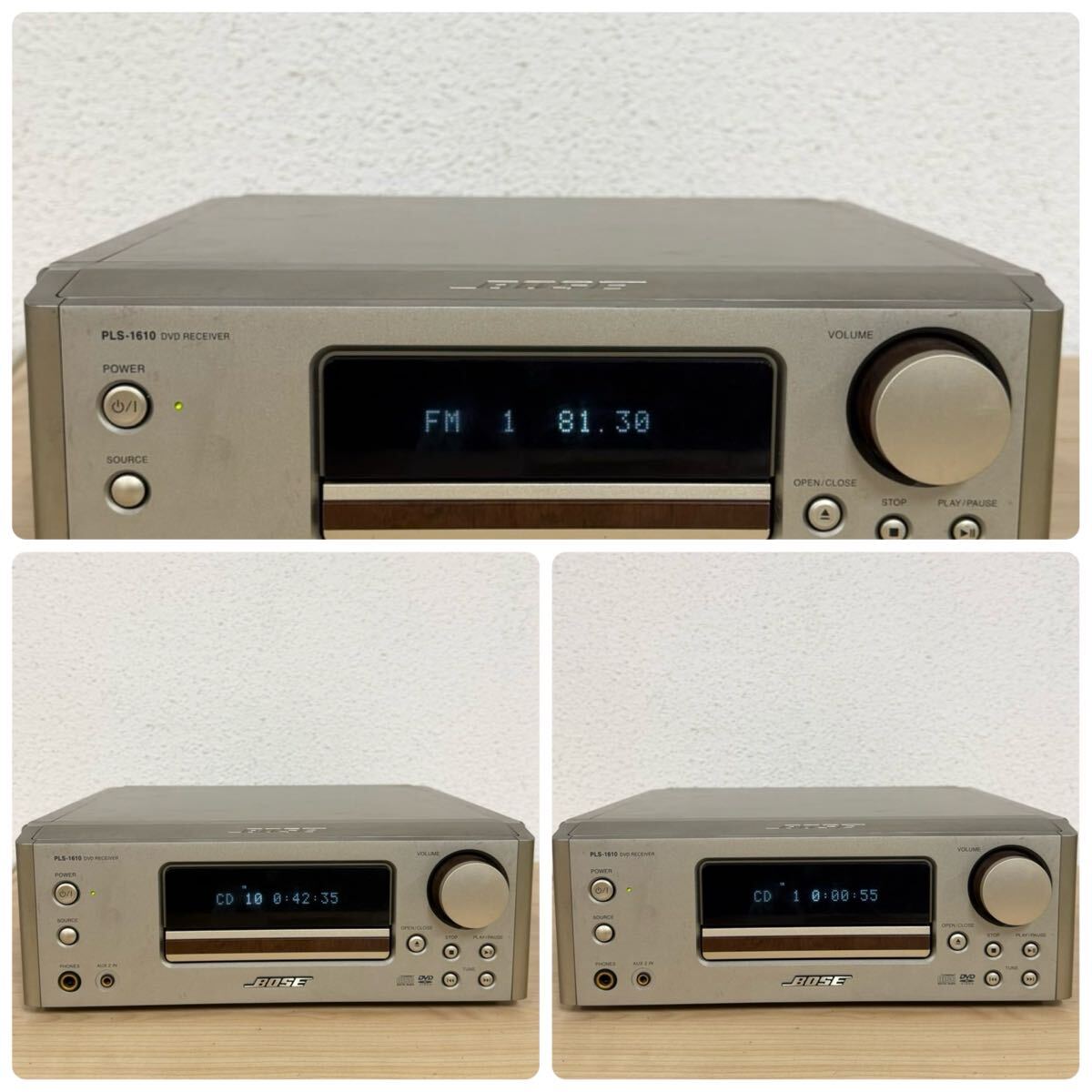 1円～【通電確認のみ】BOSE ボーズ PLS-1610 DVD RECEIVER DVD レシーバー 2008年製 本体のみ _画像10