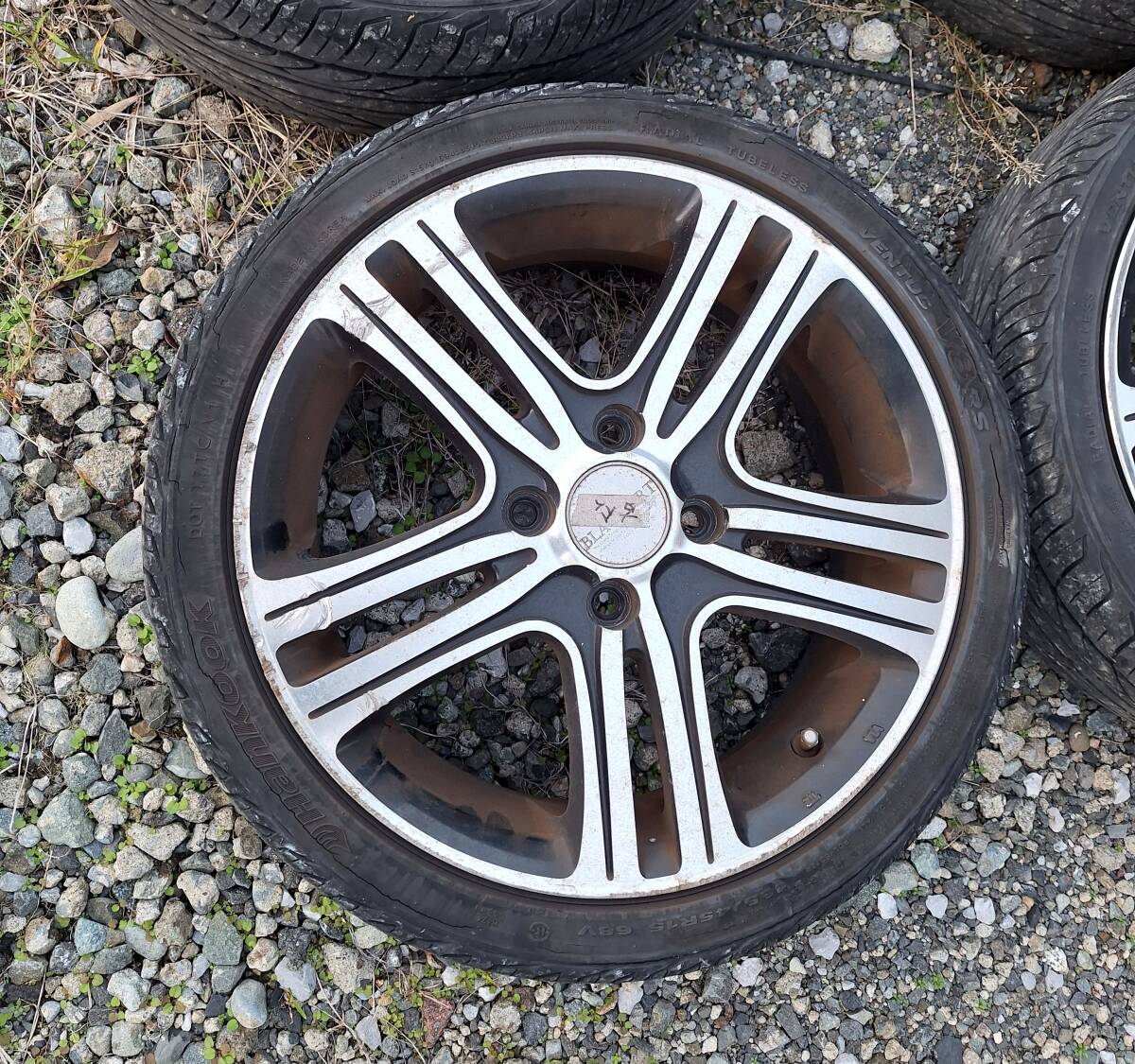 15インチ【タイヤ付き】アルミホイールセット、165/45R15☆ハンコックタイヤ、ワゴンR、ラパン、タント、NBOX、ムーヴカスタム_画像2