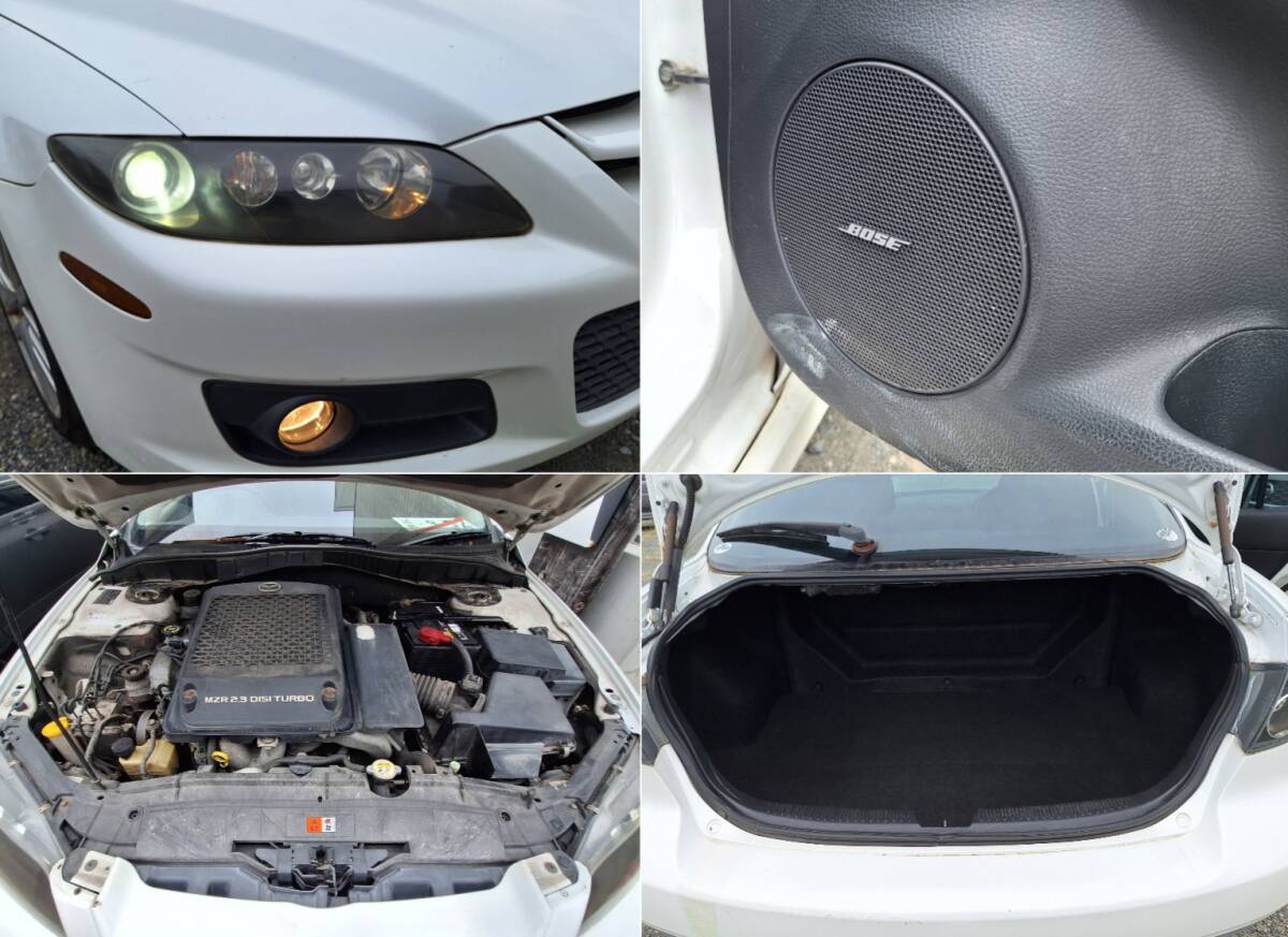 車検2年付き☆諸費用なし☆マツダスピード アテンザ ターボ 4WD☆6速MT☆BOSEスピーカー、バッテリー新品、タイヤバリ山☆絶好調_画像9