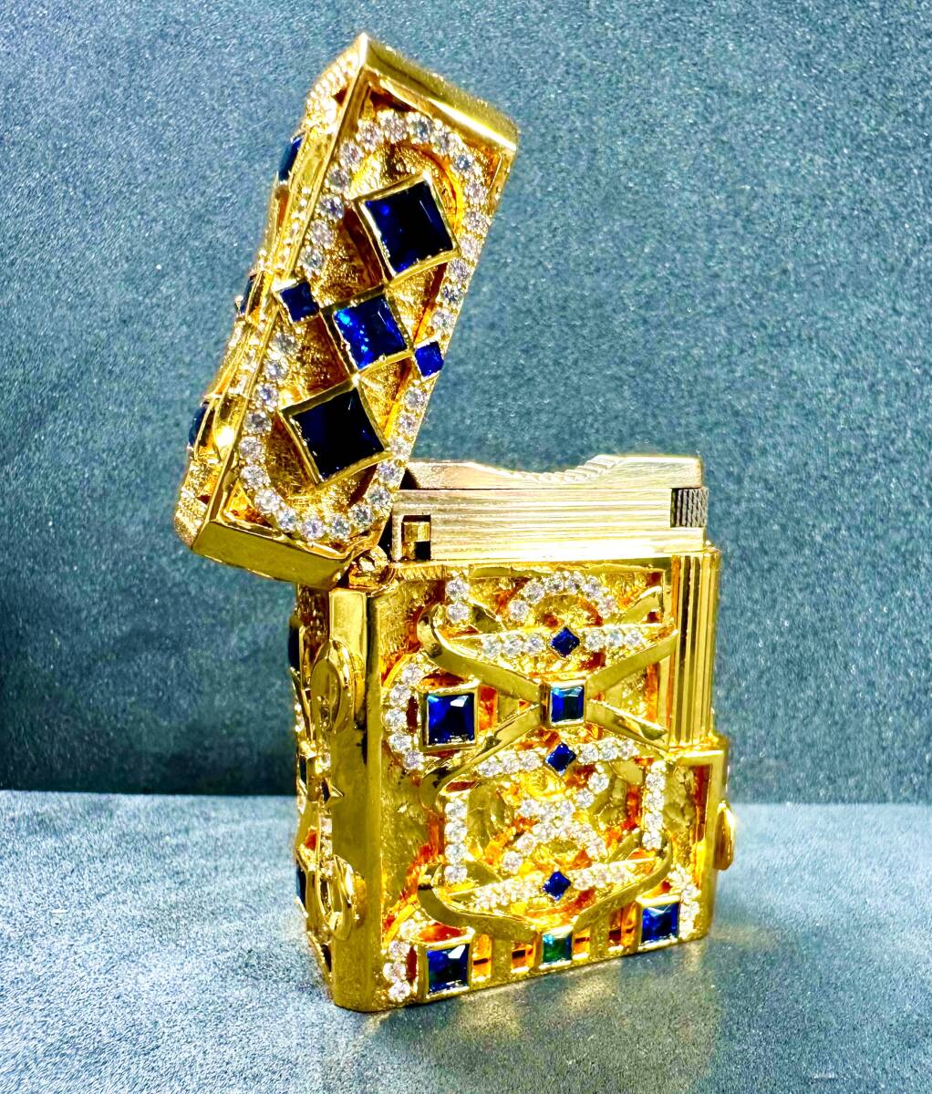 M112 S.T. デュポン ライン1 ゴールドフィルド ガスライター St Dupont Ligne 1 Gold Filled Outer Jacket_画像7