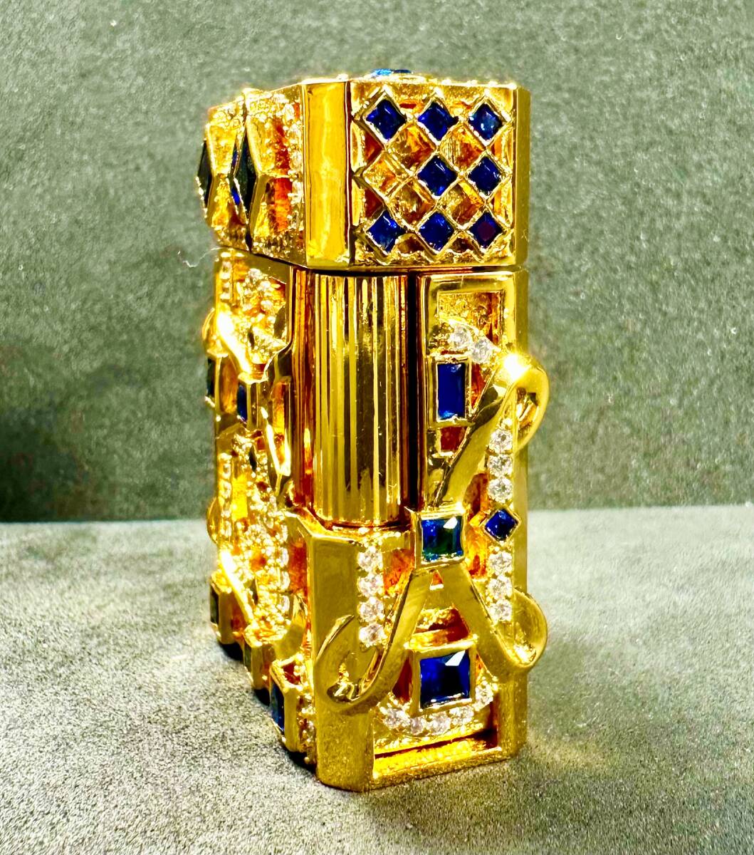 M112 S.T. デュポン ライン1 ゴールドフィルド ガスライター St Dupont Ligne 1 Gold Filled Outer Jacket_画像2