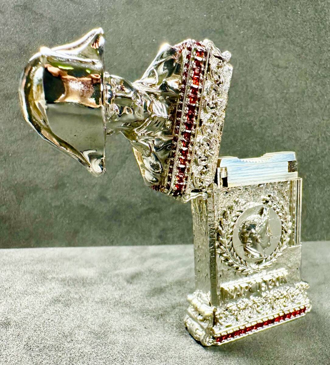 M111 エス・ティー・デュポン ライン1 スターリングシルバー925 ガスライター St Dupont Ligne 1 Sterling 925 Outer Jacket_画像7