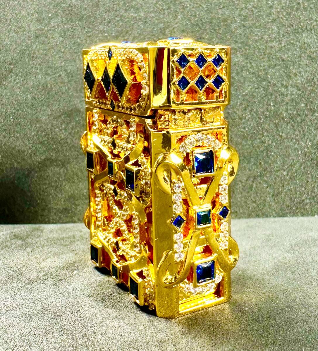 M112 S.T. デュポン ライン1 ゴールドフィルド ガスライター St Dupont Ligne 1 Gold Filled Outer Jacket_画像4