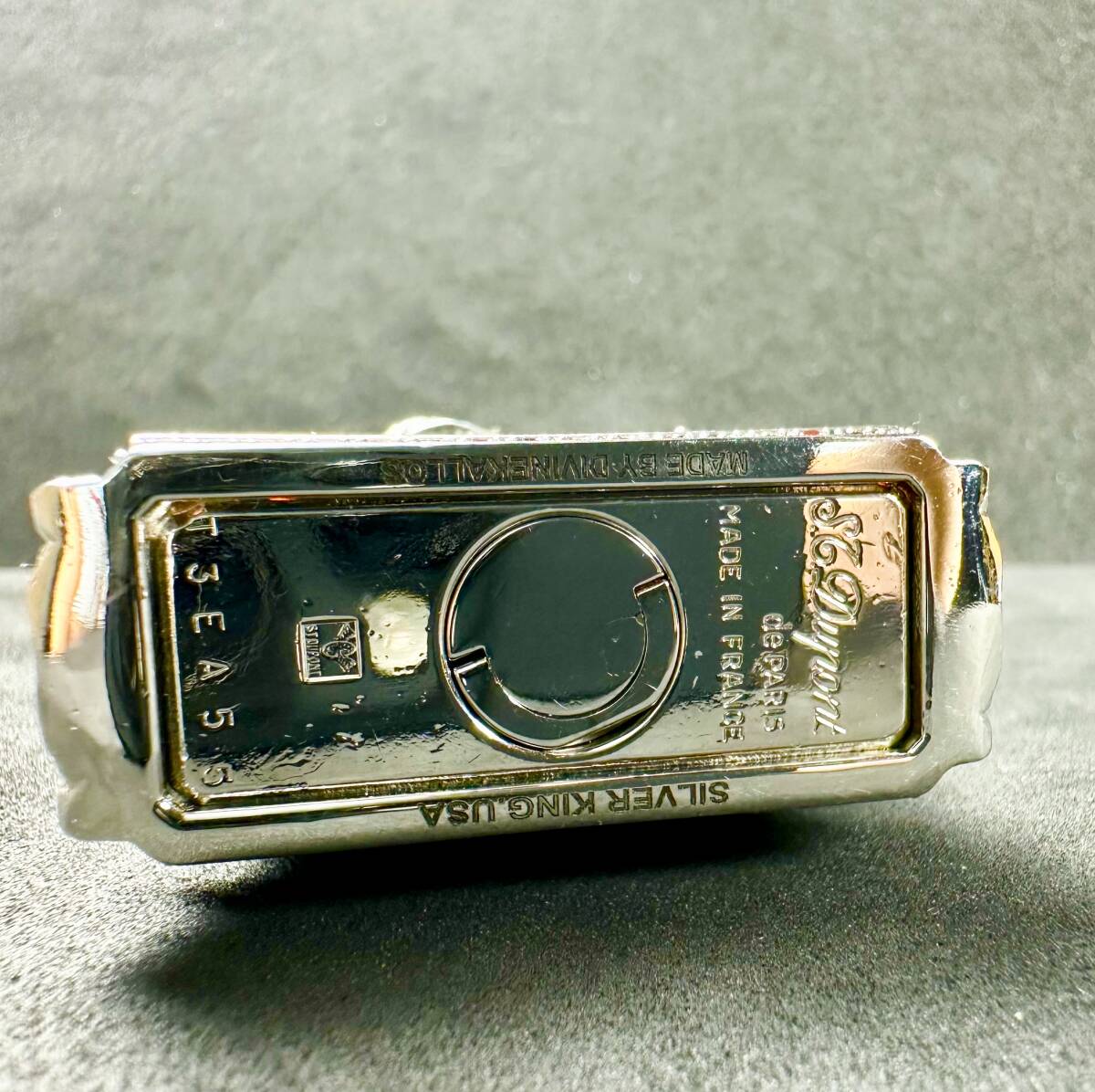 M111 エス・ティー・デュポン ライン1 スターリングシルバー925 ガスライター St Dupont Ligne 1 Sterling 925 Outer Jacket_画像6