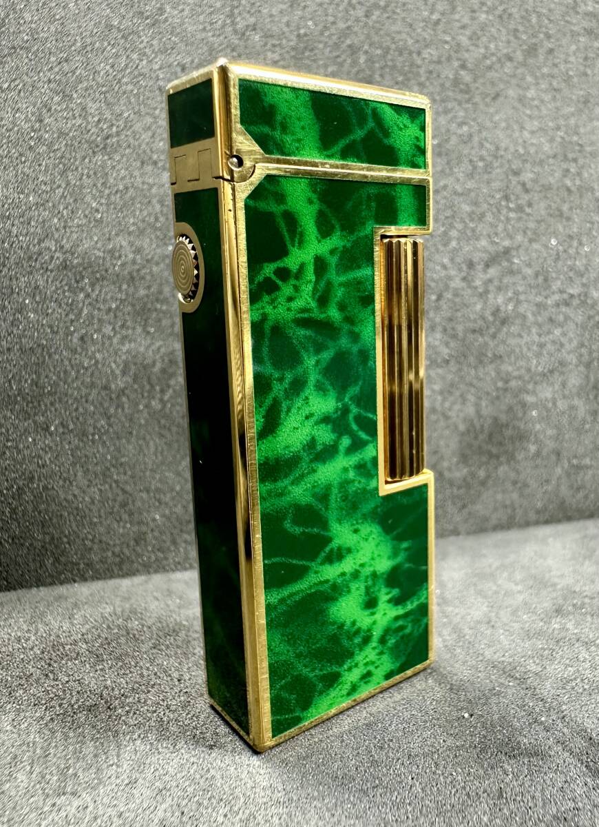 M108 ダンヒル 緑色 ガスライター Dunhill green_画像1