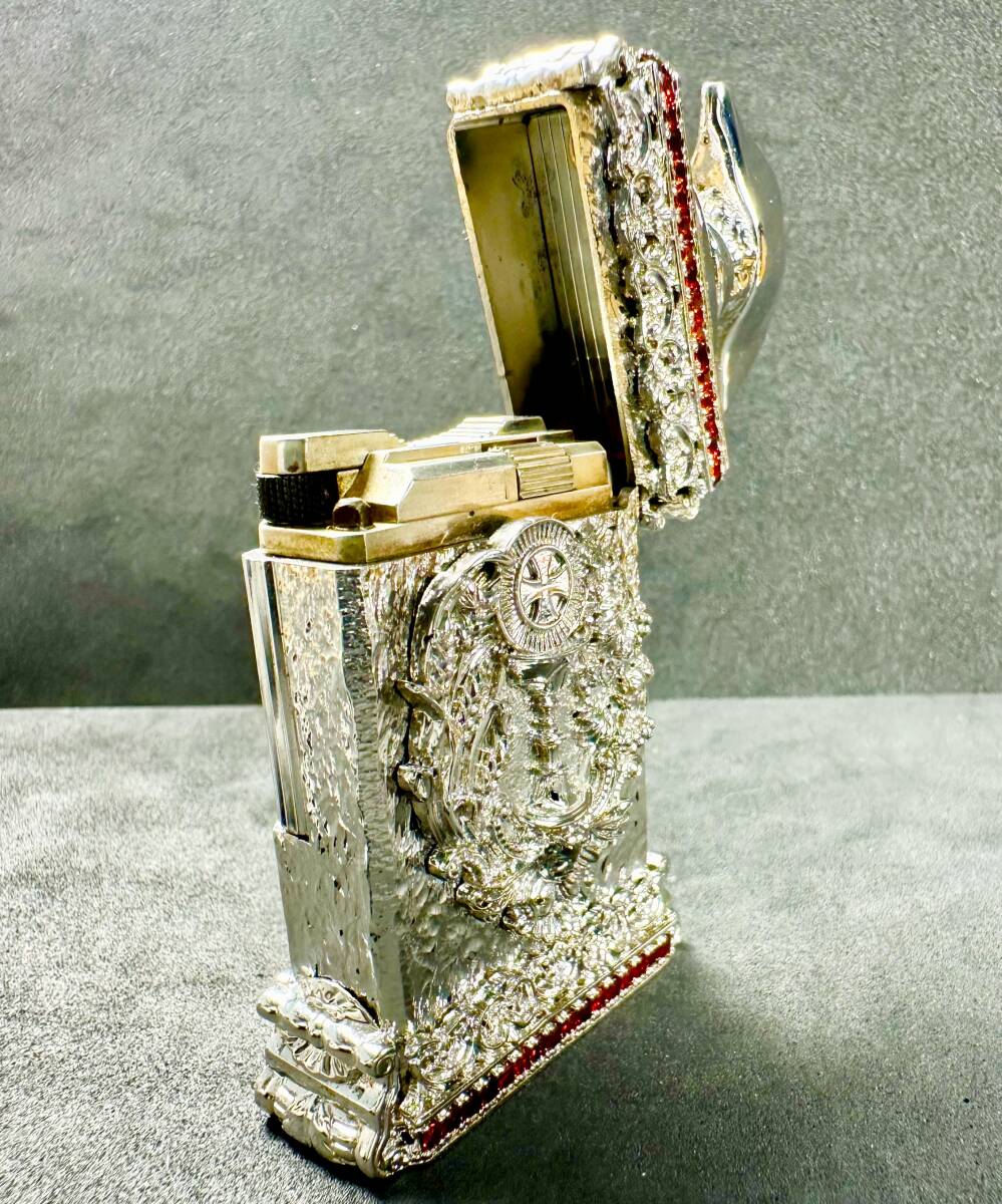 M111 エス・ティー・デュポン ライン1 スターリングシルバー925 ガスライター St Dupont Ligne 1 Sterling 925 Outer Jacket_画像8