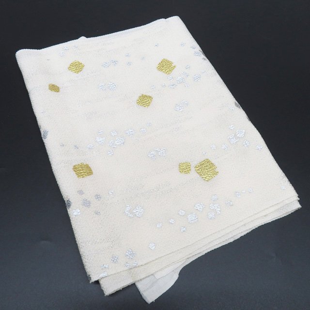 ★きもの北條★ 舞妓 芸者 帯揚げ　縮緬地　中古　正絹　和装小物　T812-3_画像1