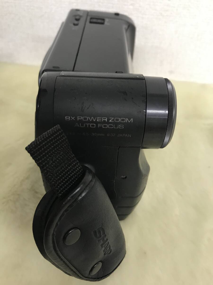 2440 SHARP シャープ VIEWCAM (VL-EL12) 液晶8㎜ビデオカメラ/Video8 ジャンク品 デジカメ レトロ 昭和 光学機器 小型家電 他_画像6