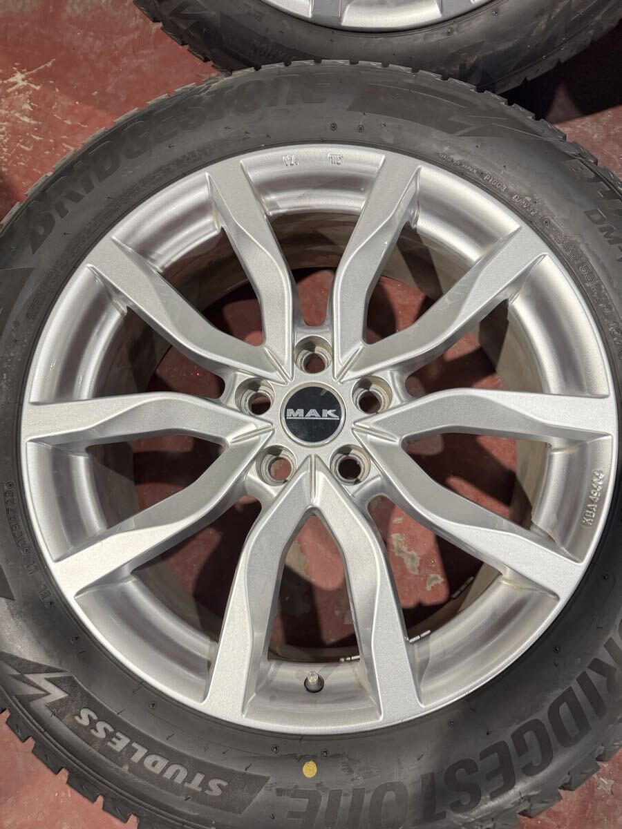  レンジローバースポーツ MAK 20インチ 8.5J +47 PCD120 5H スタッドレス バリ山 BS DM-V3 2023年製 タイヤホイール 4本セット 札幌_画像4