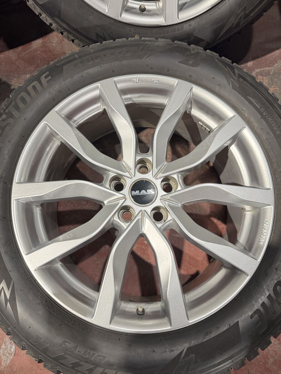  レンジローバースポーツ MAK 20インチ 8.5J +47 PCD120 5H スタッドレス バリ山 BS DM-V3 2023年製 タイヤホイール 4本セット 札幌_画像5