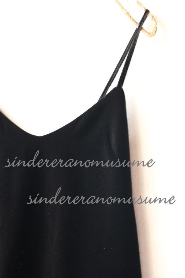 ★マイストラーダ　黒ベロアキャミワンピースＳ　冬★_画像2