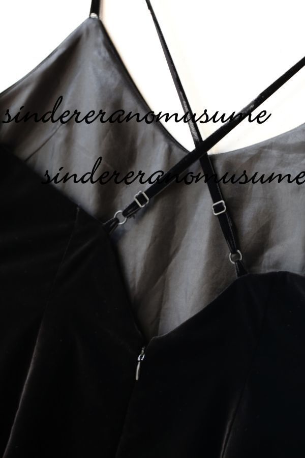 ★マイストラーダ　黒ベロアキャミワンピースＳ　冬★_画像4
