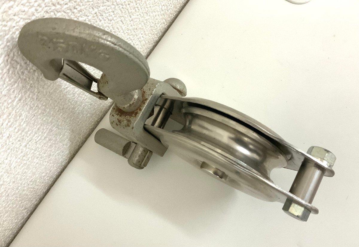 【未使用品】 HHH スリーエッチ シンプル型ブロック SYH75 荷重350kg シンプルヤーディング ベアリング入 /滑車_画像7