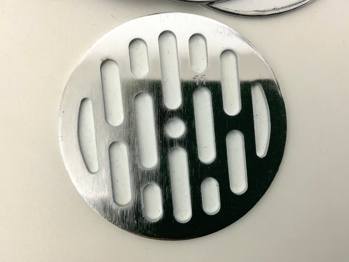 【金物屋在庫品】 KAKUDAI カクダイ 丸目皿アミ 0400-77 5枚 直径77mm 厚み2mm /トイレ/風呂_画像3