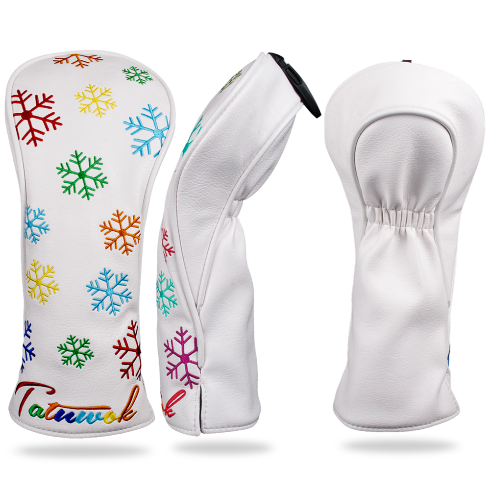 ゴルフヘッドカバー ドライバー440cc 460cc用カバー ウッド用カバー ユーティリティ UT用カバー 4点セット 防水仕様 雪の花_画像2