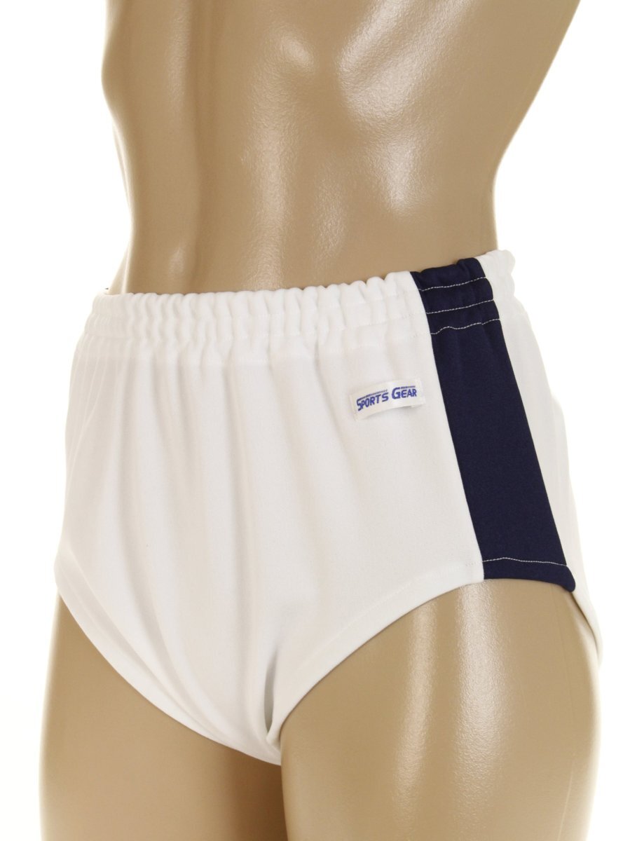 （LLサイズ）ジャージ生地★サイドライン　ハイレグブルマ　ホワイト_画像2