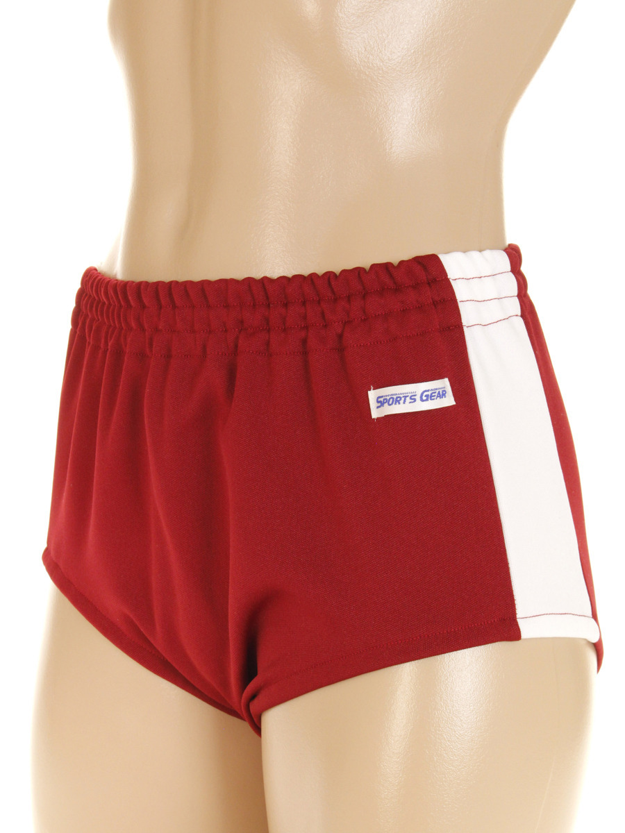 （Lサイズ）ジャージ生地★サイドライン ブルマ エンジ　BL12_画像2