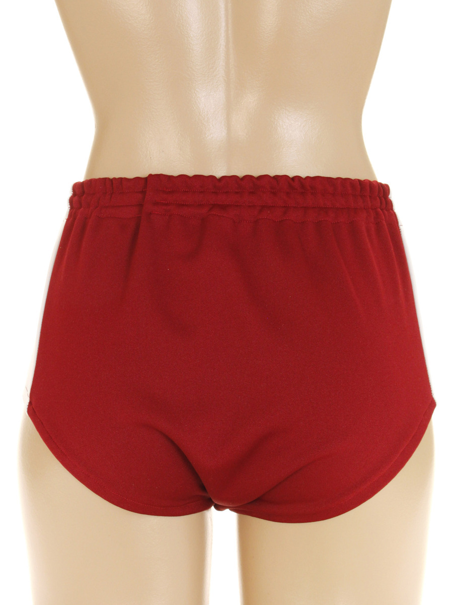 （Lサイズ）ジャージ生地★サイドライン ブルマ エンジ　BL12_画像3