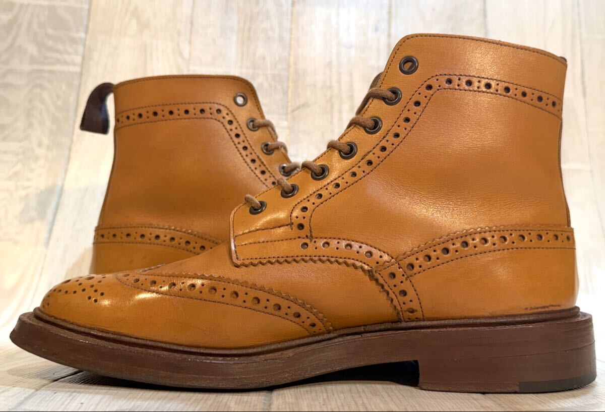 Tricker's トリッカーズ◆27cm 8.5◆カントリーブーツ レースアップブーツ 革靴 ビジネスシューズ ドレスシューズ 靴 本革 茶 イギリス製_画像4
