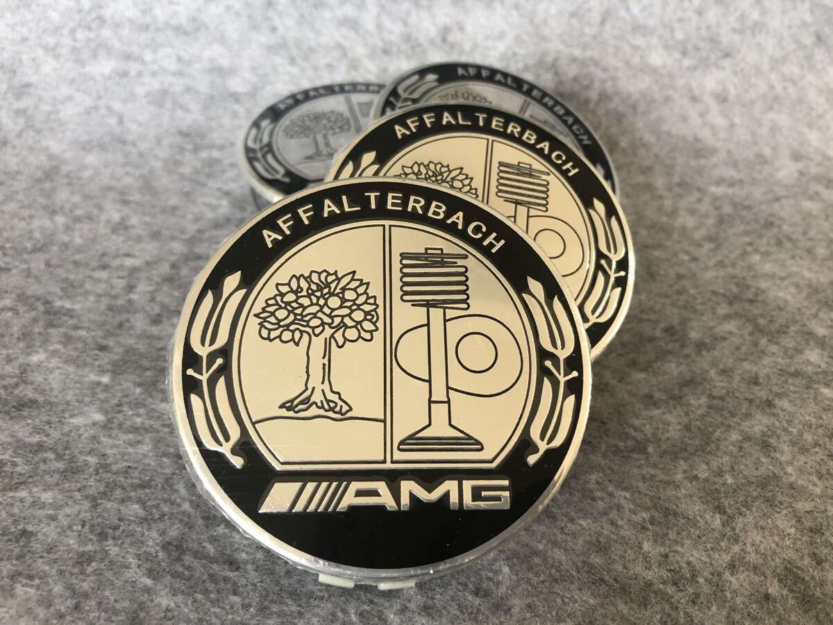 AMG メルセデスベンツ ホイールセンターキャップ 4個セット 外径75mm ステッカー ハブキャップ 車 （dfr045）_画像4