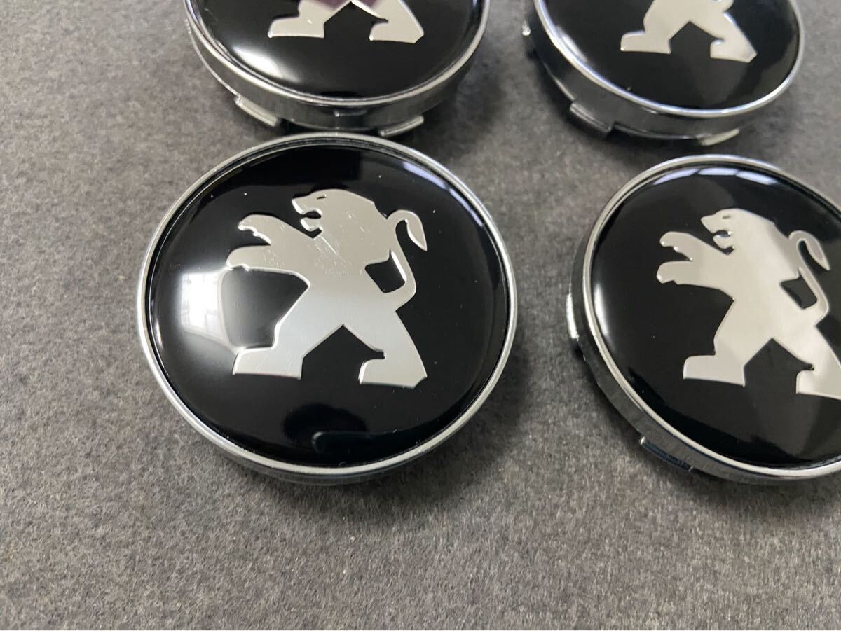 プジョー ホイールセンターキャップ 4個セット 外径60mm ステッカー ハブキャップ 車 (Tdfr311)_画像2