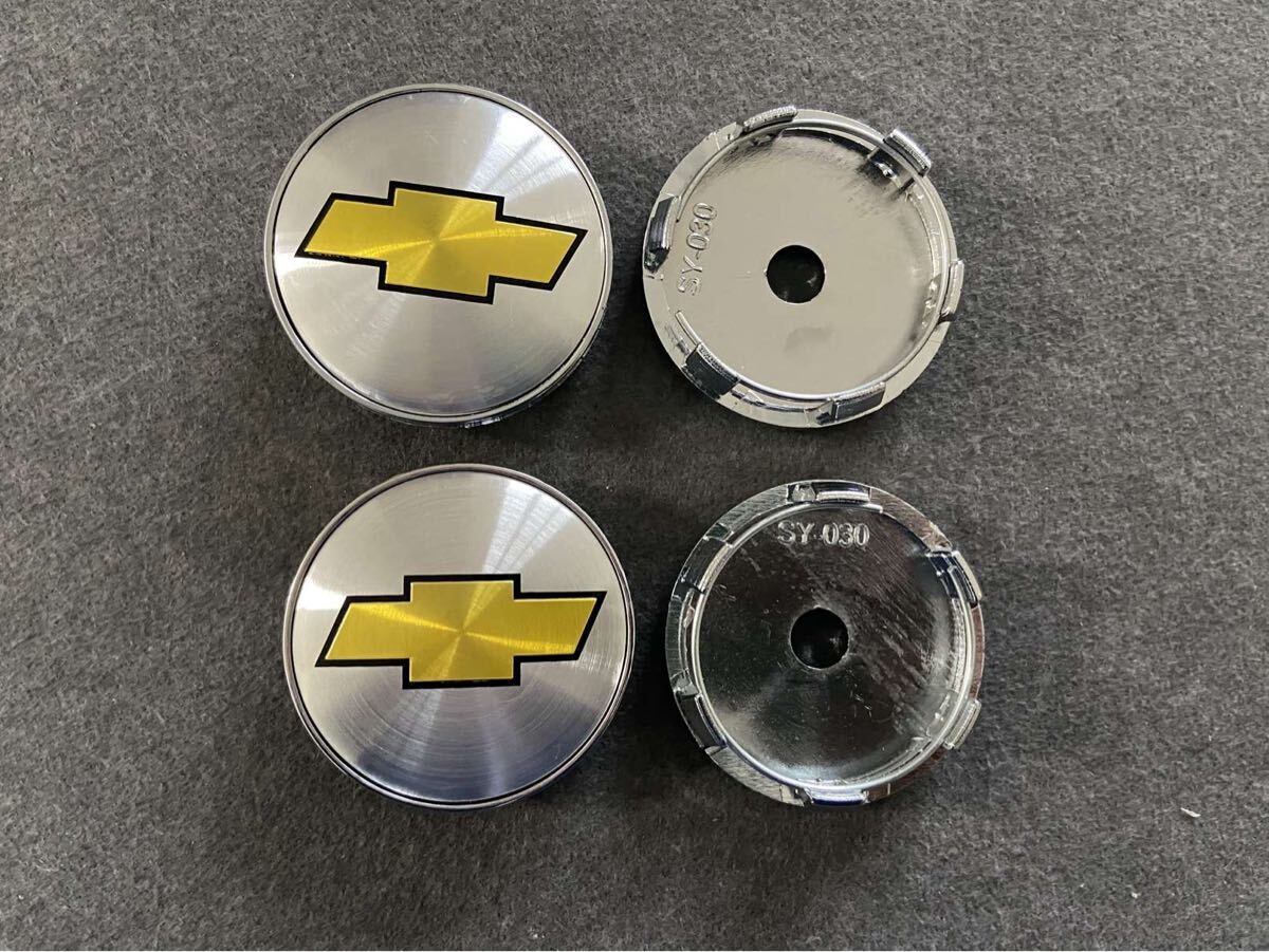シボレー ホイールセンターキャップ 4個セット 外径60mm ステッカー ハブキャップ 車 （Tdfr084）_画像3
