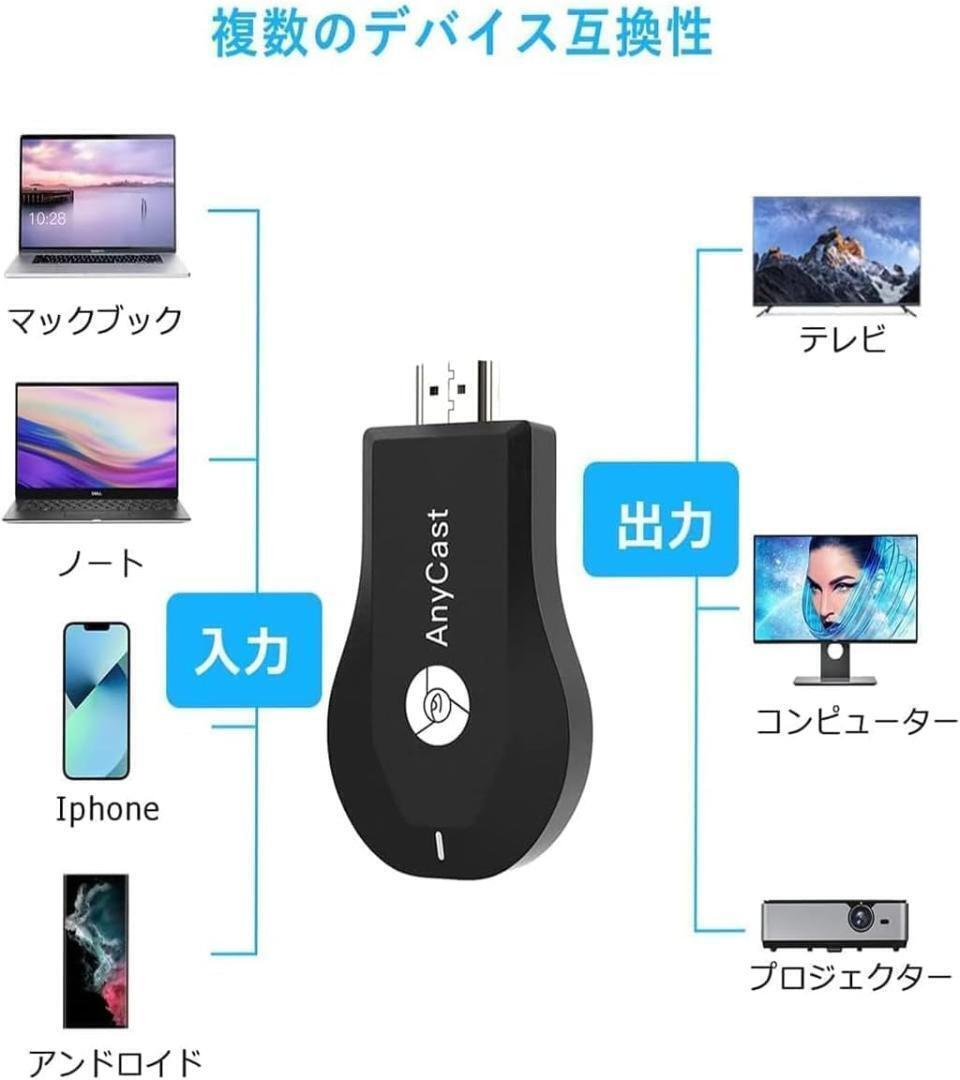 【2025業界新傑作】 HDMI ミラーキャスト ワイヤレス 正規品 Anwineke ミラーリング phone&Android スクリーンに携帯の画面を映す ミラキャ_画像2