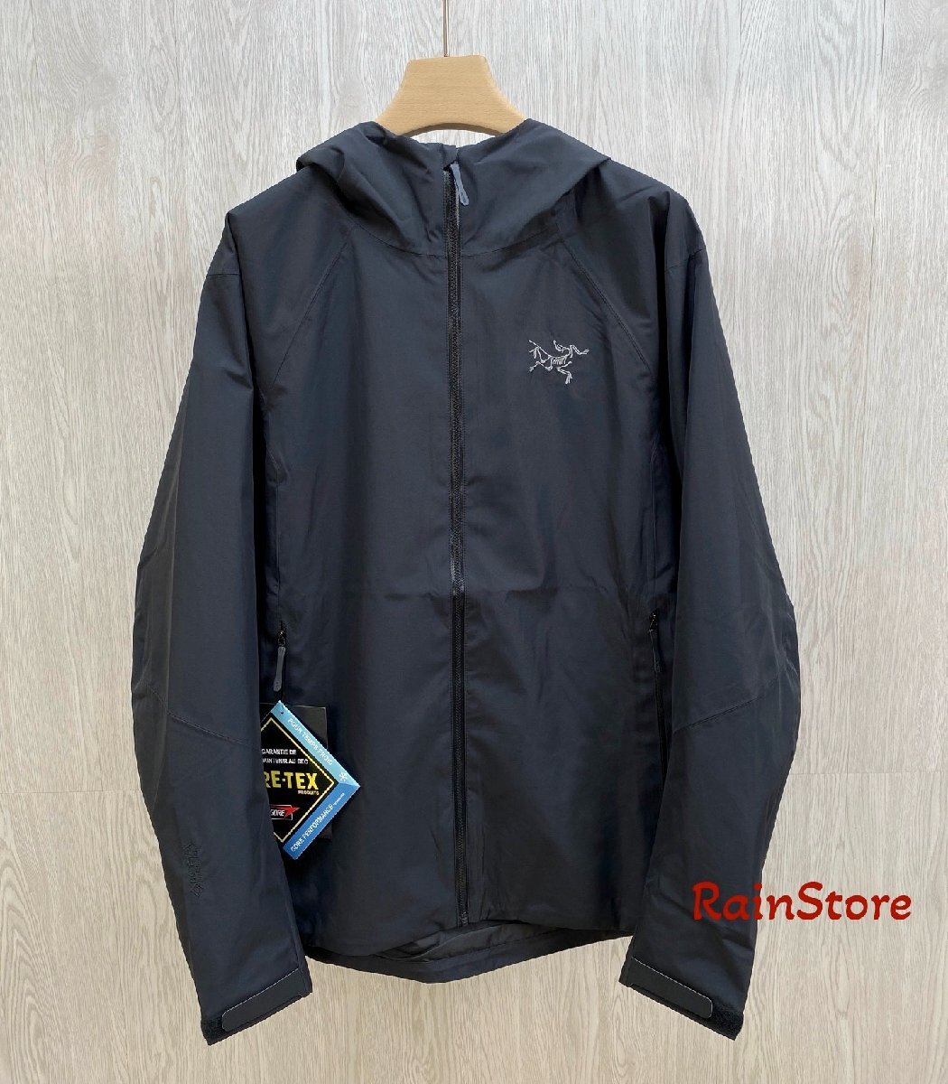 ARC'TERYX メンズマウンテンパーカー ブルゾン ブラック Sサイズ ウインドブレーカー スキージャケット KADIN 防水 フード付 GORE-TEX_画像1