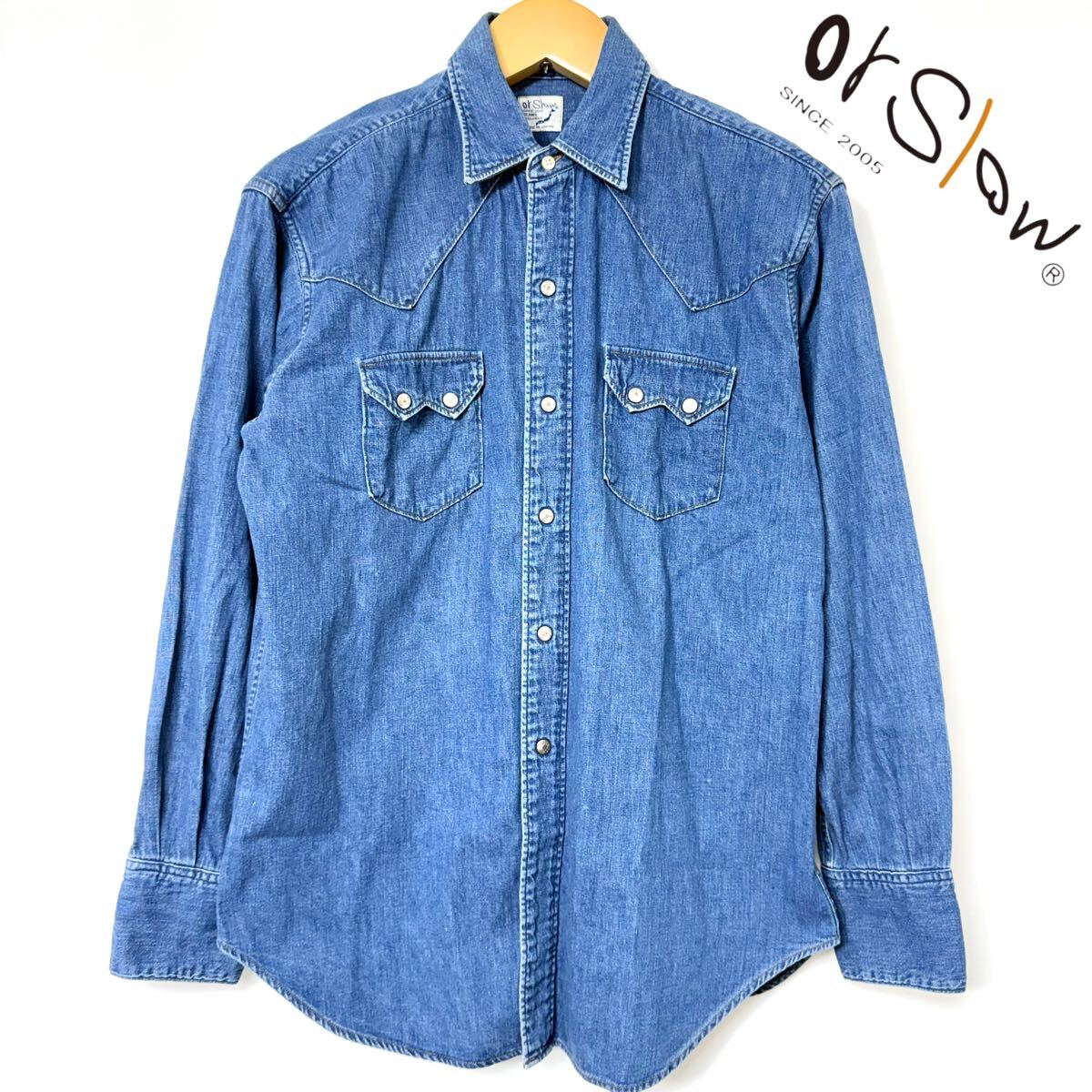 orSlow オアスロウ WESTERN DENIM SHIRT デニム ウエスタン シャツ 1 S_画像1