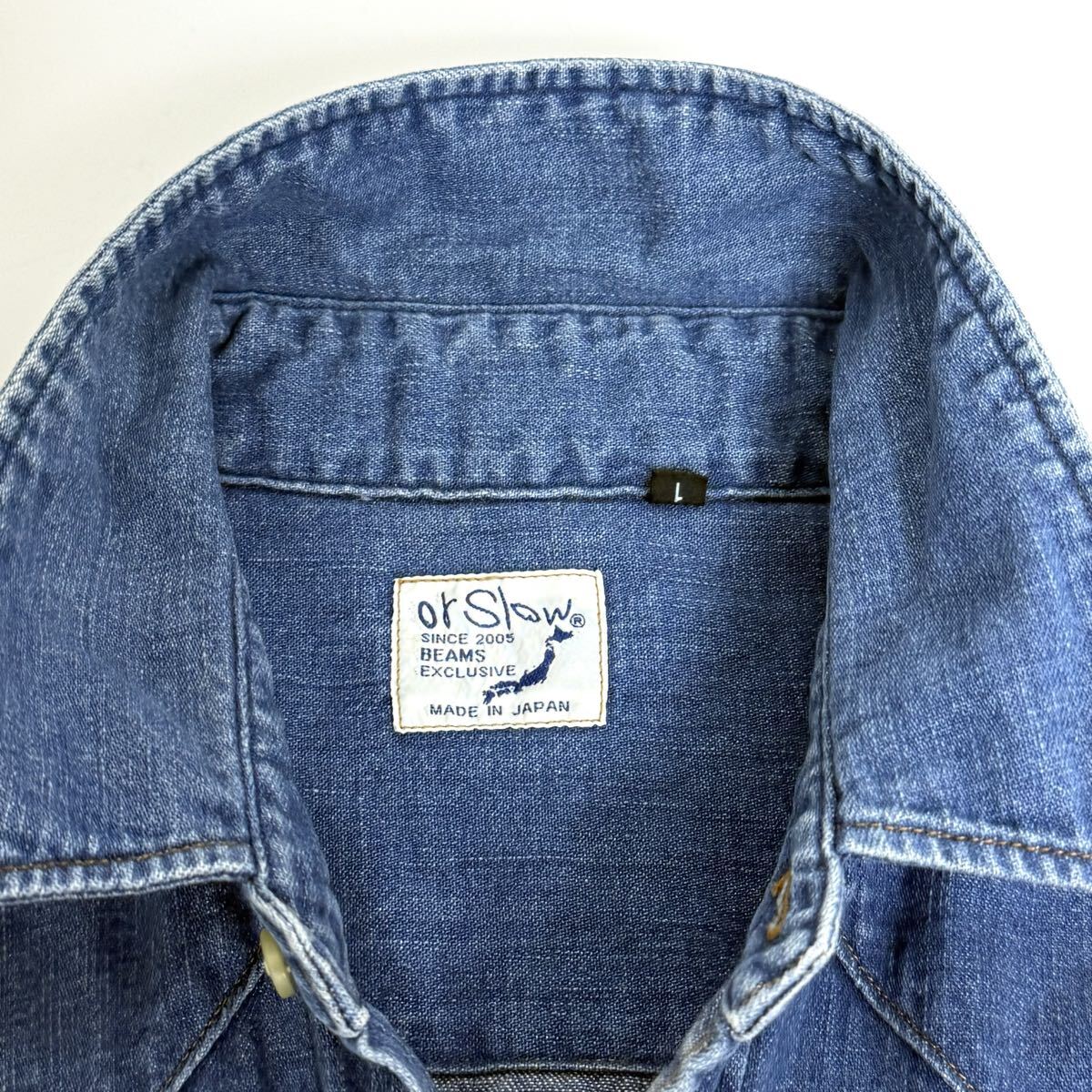 orSlow オアスロウ WESTERN DENIM SHIRT デニム ウエスタン シャツ 1 S_画像7