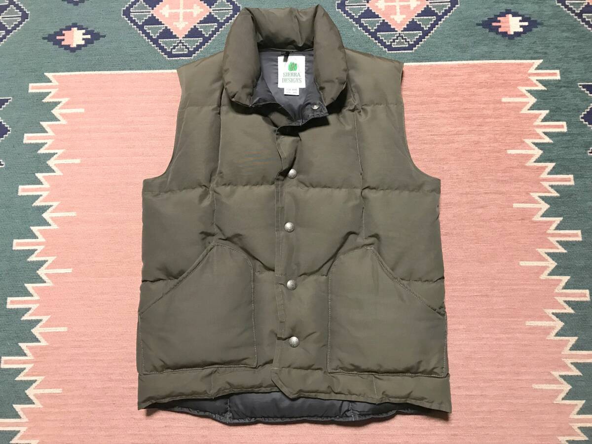 美品 SIERRA DESIGNS シエラデザイン ダウンベスト ロクヨンコットン_画像1