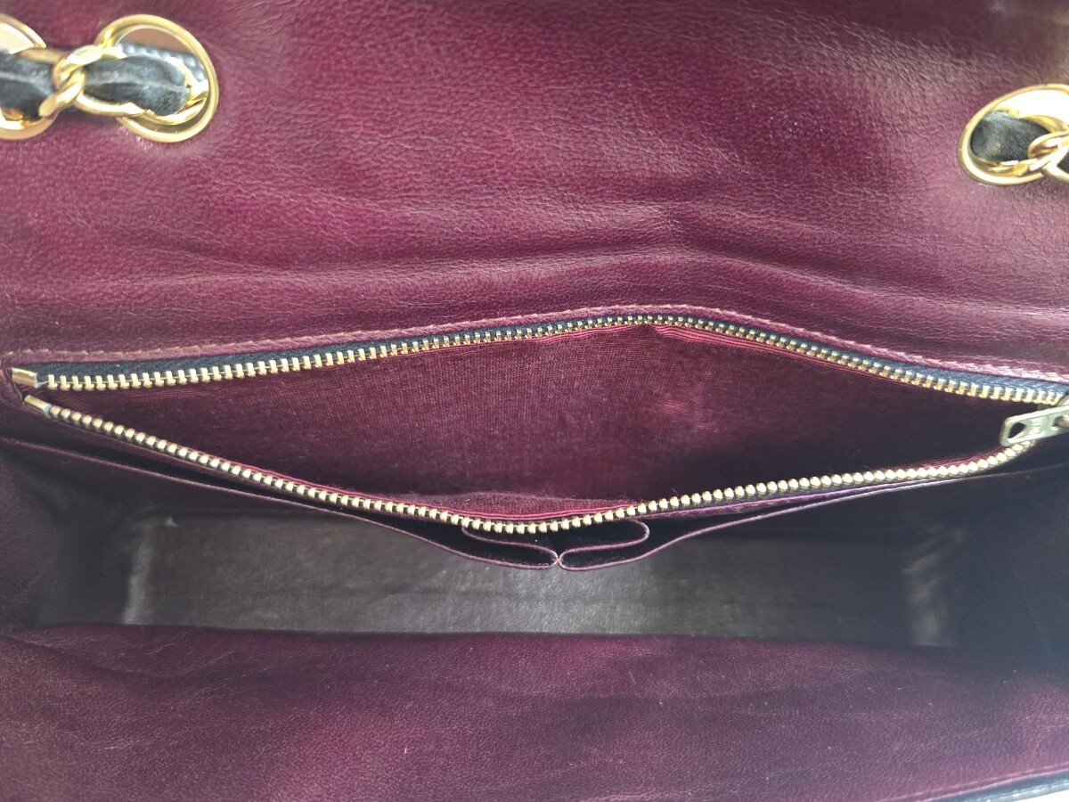 T★１円スタート★　チェーンショルダーバッグ　 ターンロック ブラック_画像6