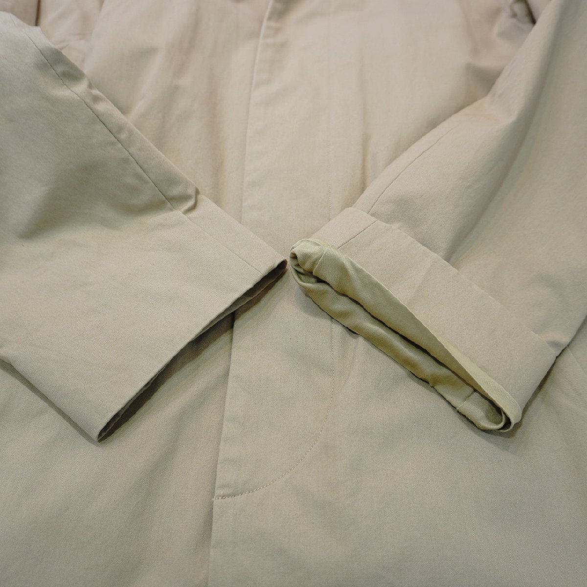 YAECA (42) ステンカラーコート ショート 日本製 SHORT KHAKI メンズ 175101 ヤエカ J11-72_画像6