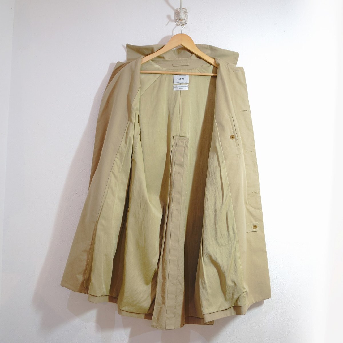 YAECA (42) ステンカラーコート ショート 日本製 SHORT KHAKI メンズ 175101 ヤエカ J11-72_画像4