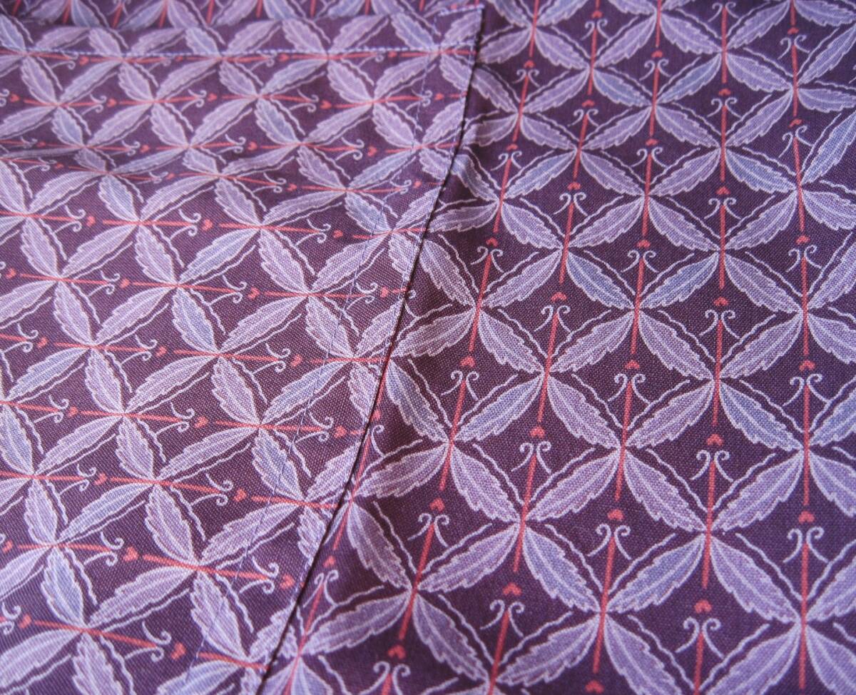 布乃言葉*花語り...徒然なるままに”前掛け・サロンエプロン風”仕立てました「ウール紫の着物から其の一」_画像3