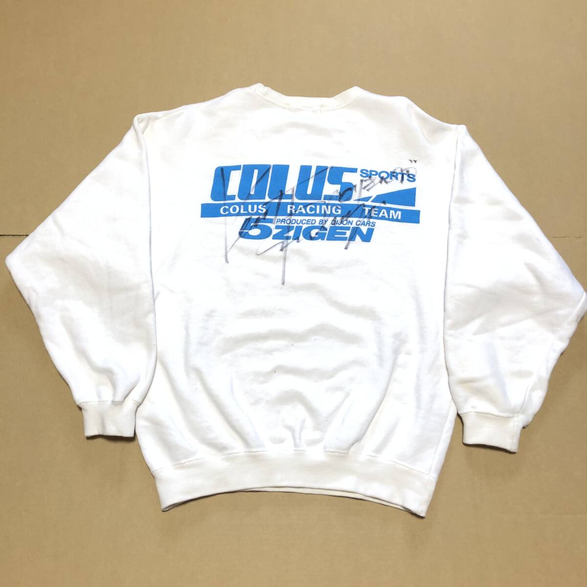 COLUS SPORTS 5ZIGEN トレーナー 白 Mサイズ USED ★★★送料無料★★★ 入手困難 超レア 土屋圭市 ドリフト カーレース_画像3