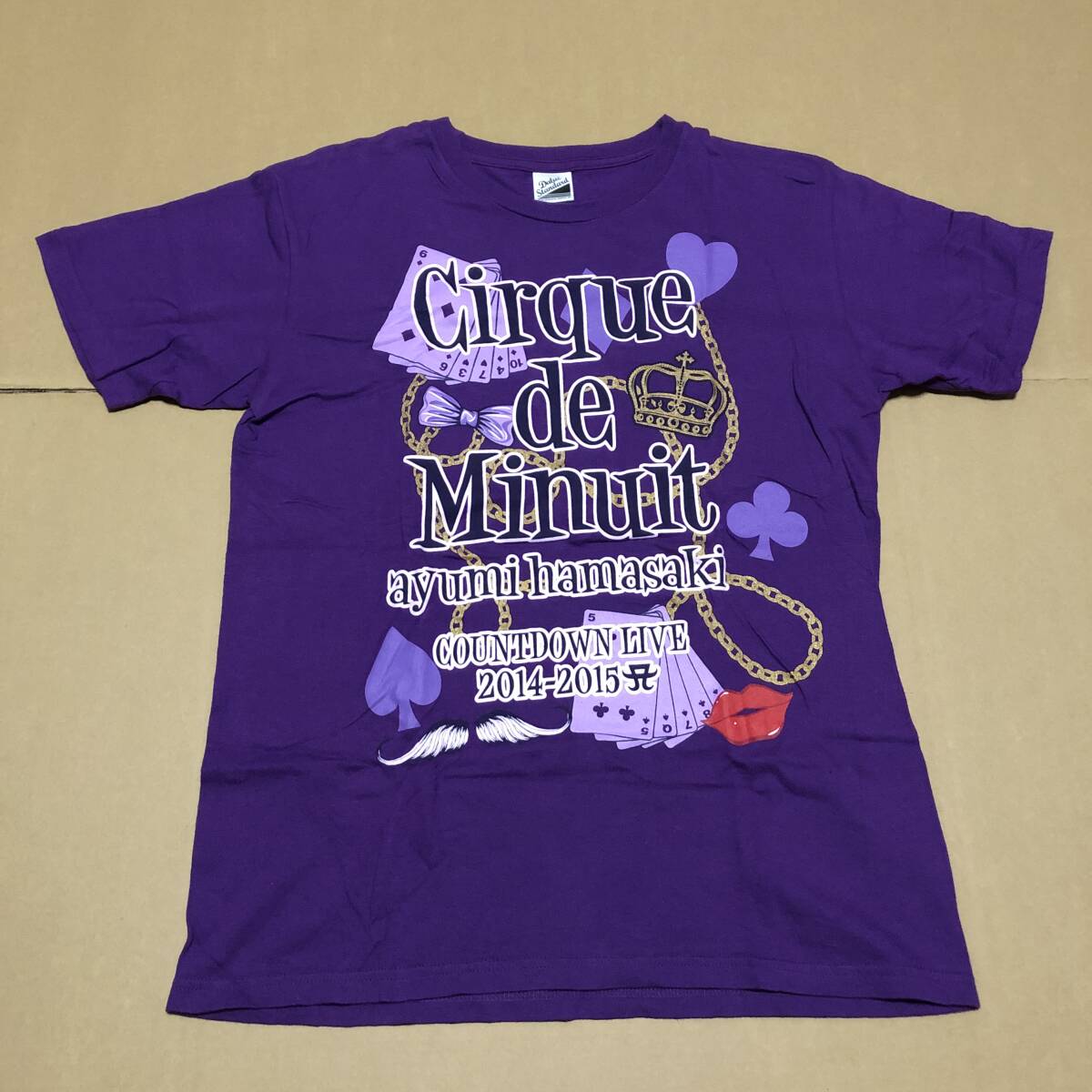 浜崎あゆみ　ayumi hamasaki　COUNTDOWN LIVE 2014-2015 A　Cirque de Minuit　Tシャツ　紫　Mサイズ　USED ★★★送料無料★★★ 超レア_画像1