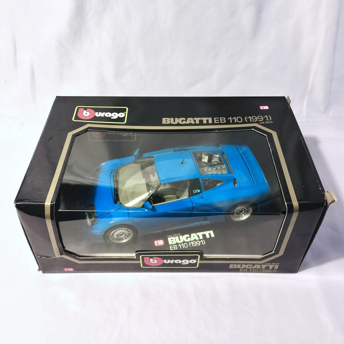 burago BBurago 1/18 Bugatti EB110 Quad турбо 1991 голубой 