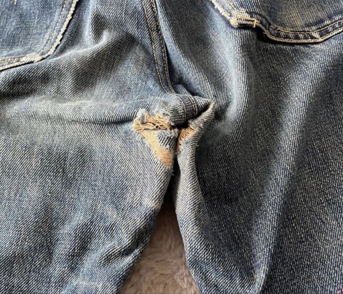 希少★【ハリウッドランチマーケット/PP44XX】赤耳セルビッチジーンズ/ストレートデニム/32/衝撃プライス！フリーク待望モデル★EM9_画像7