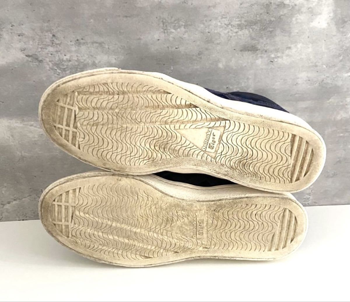  редкость *[onitsuka Tiger × Andre a*pompi rio ] сотрудничество спортивные туфли / темно-синий /23cm/TH6K0N/ удар цена! freak ожидание модель *11.8