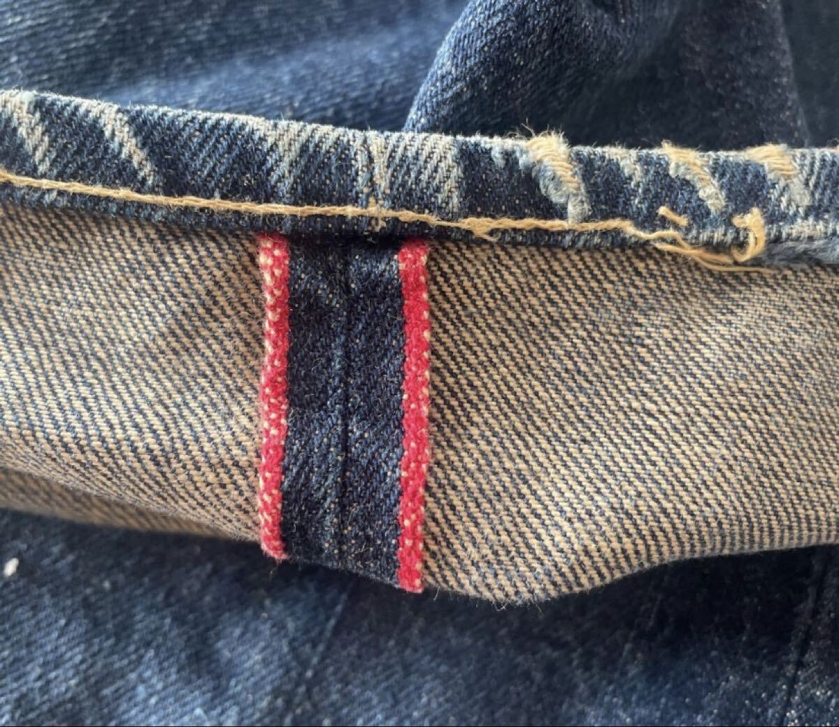 希少★【ハリウッドランチマーケット/PP44XX】赤耳セルビッチジーンズ/ストレートデニム/32/衝撃プライス！フリーク待望モデル★EM9_画像10