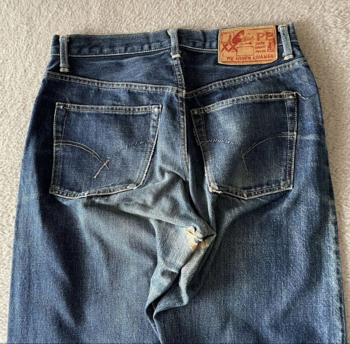 希少★【ハリウッドランチマーケット/PP44XX】赤耳セルビッチジーンズ/ストレートデニム/32/衝撃プライス！フリーク待望モデル★EM9_画像6