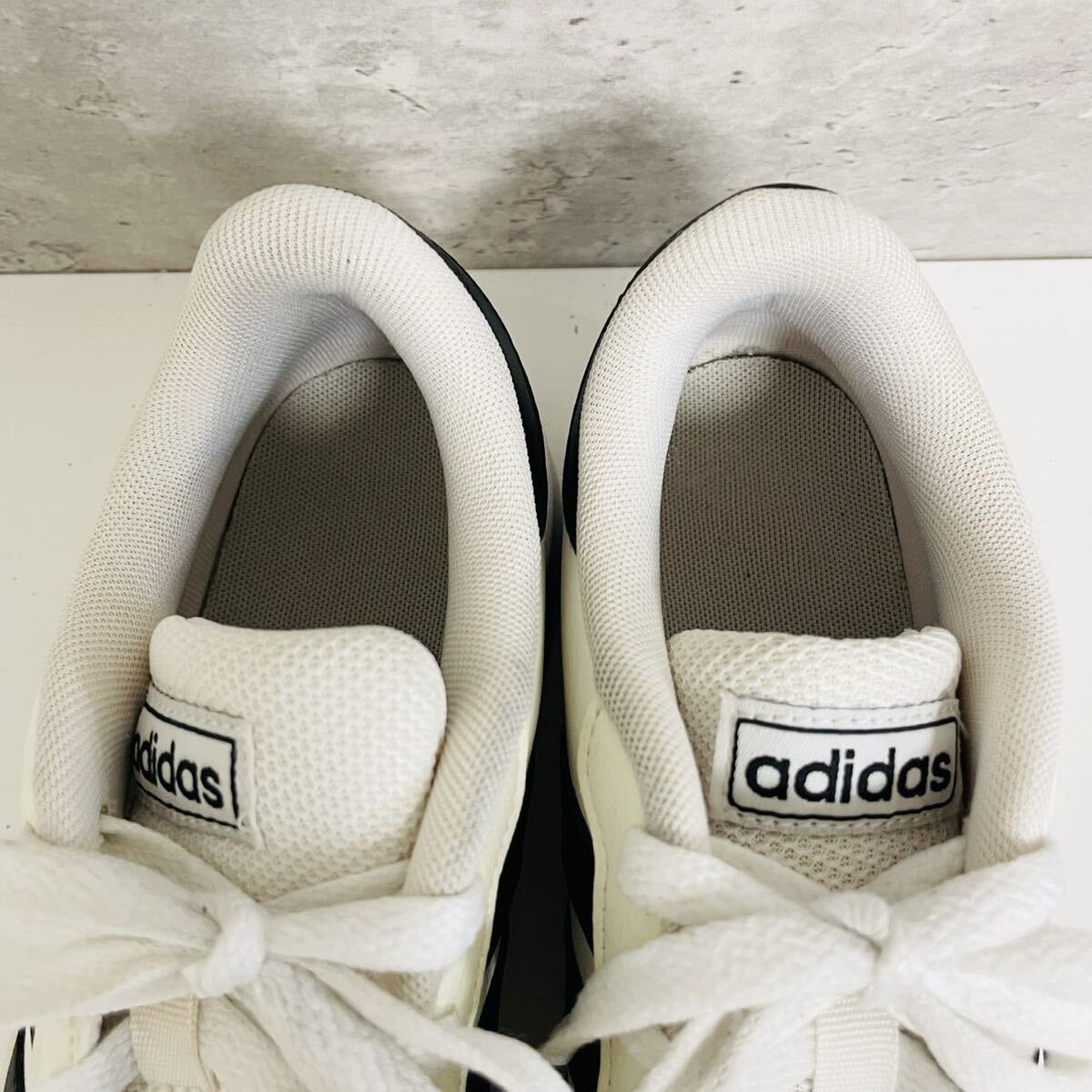 【アディダス/プラークネット K/FY9506】高級クラシックスニーカー！ホワイト×ブラック/24cm/衝撃プライス！ベーシック王道モデル★11.19_画像7