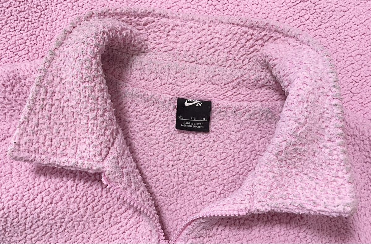 レア★XXL【NIKE SB】シェルパフリースジャケット/ボアブルゾン/ピンク/衝撃プライス！大人気モデル★希少カラー！1点限定販売！F66_画像7