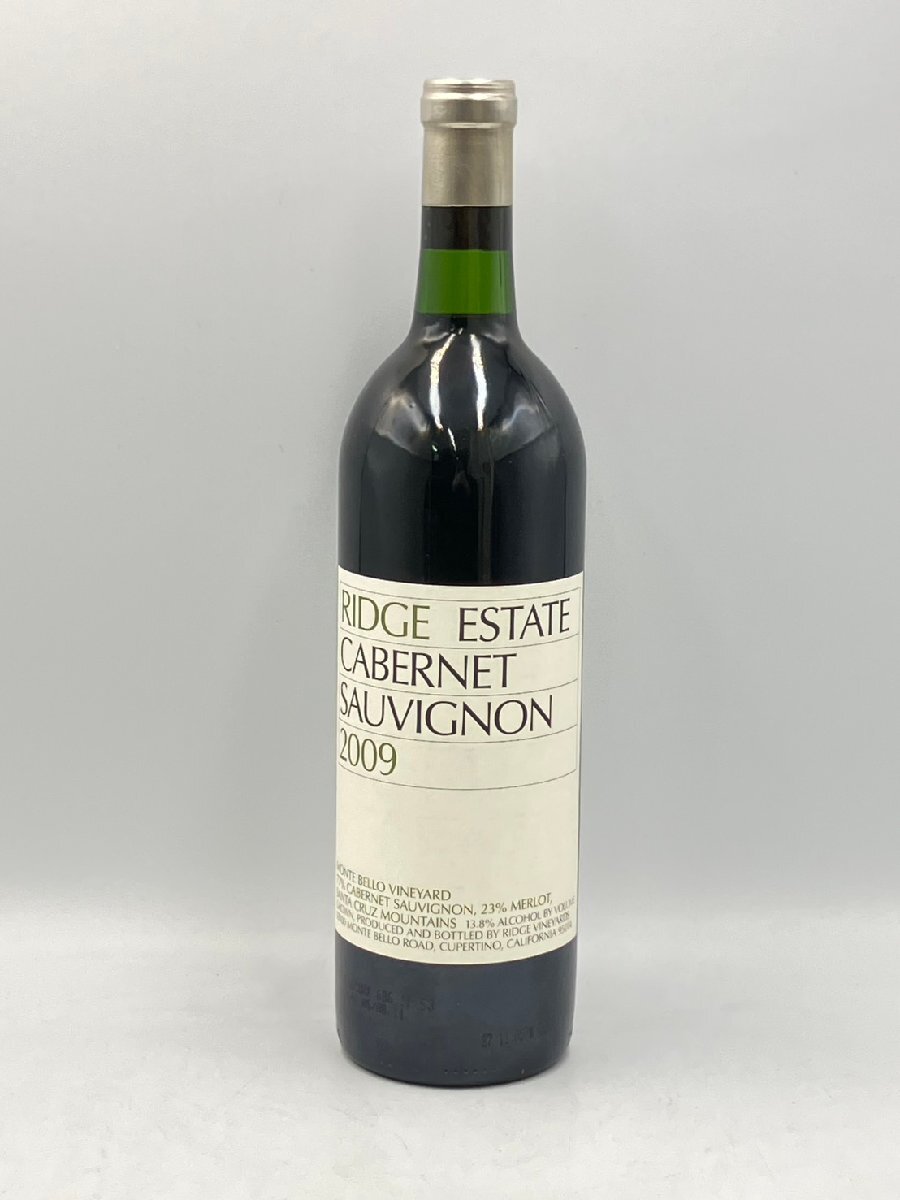 【同梱不可】 RIDGE 2009 リッジ カベルネ・ソーヴィニョン・エステート 750ml 13.8% 未開栓 古酒 R013409_画像1