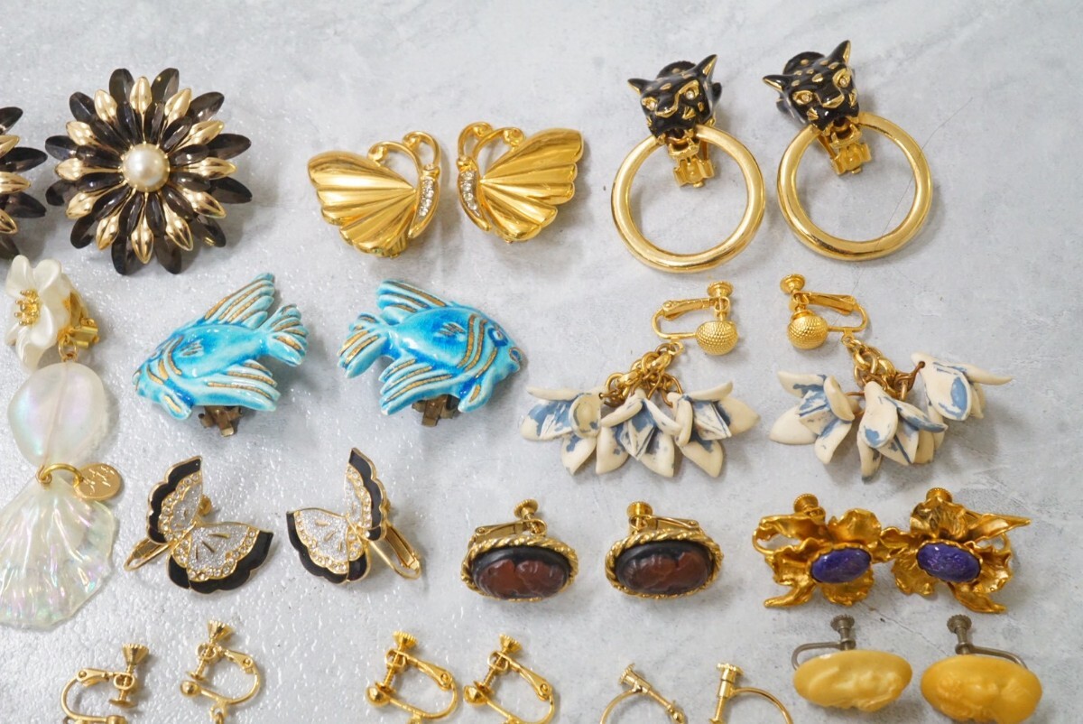 C1056 животное человек изображение цветок и т.п. за границей производства содержит Vintage серьги обе уголок ..20 позиций комплект аксессуары много совместно . суммировать продажа комплектом 