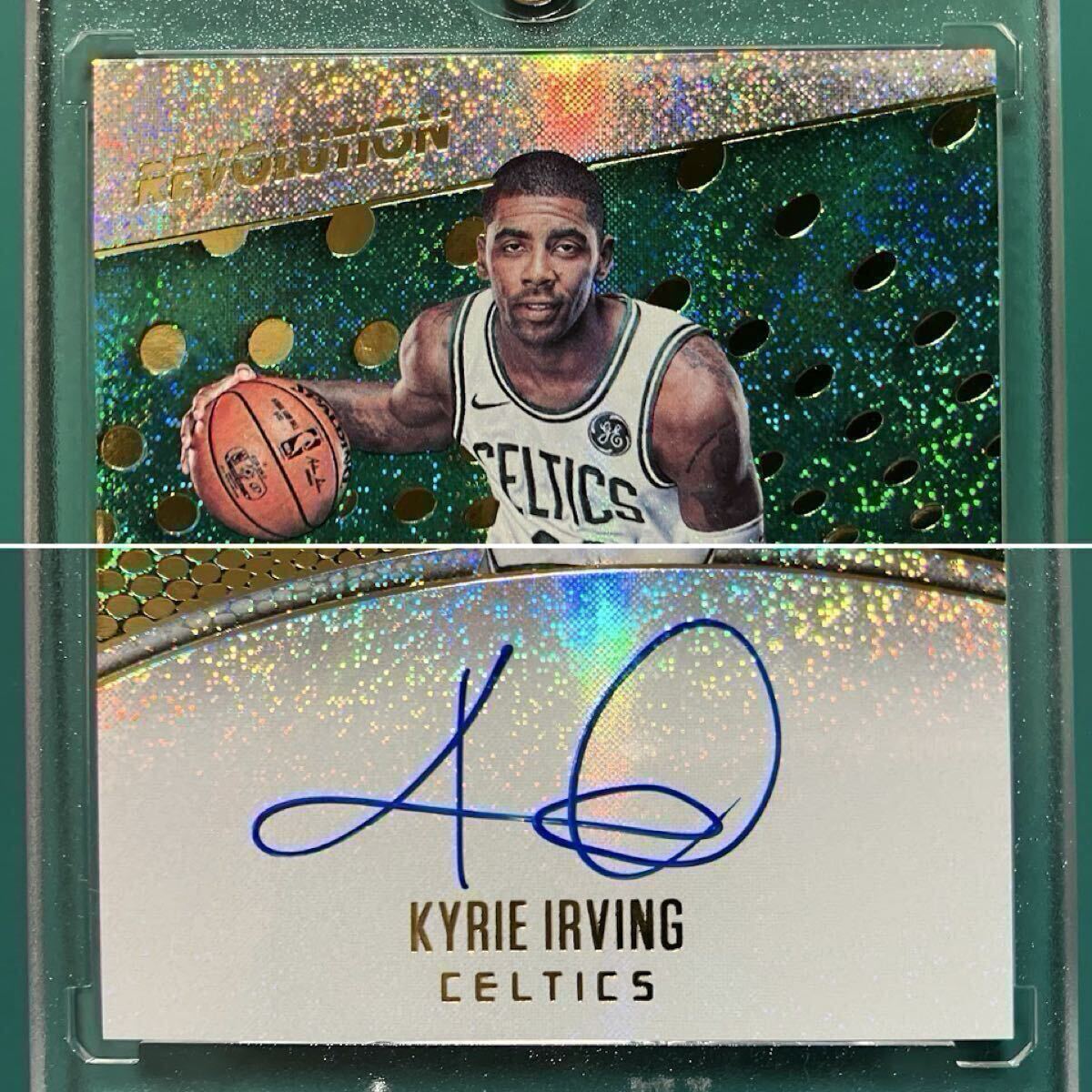 カイリー アービング 直筆サインカード Kyrie Irving NBA 2017-18 PANINI REVOLUTION AUTO_画像3