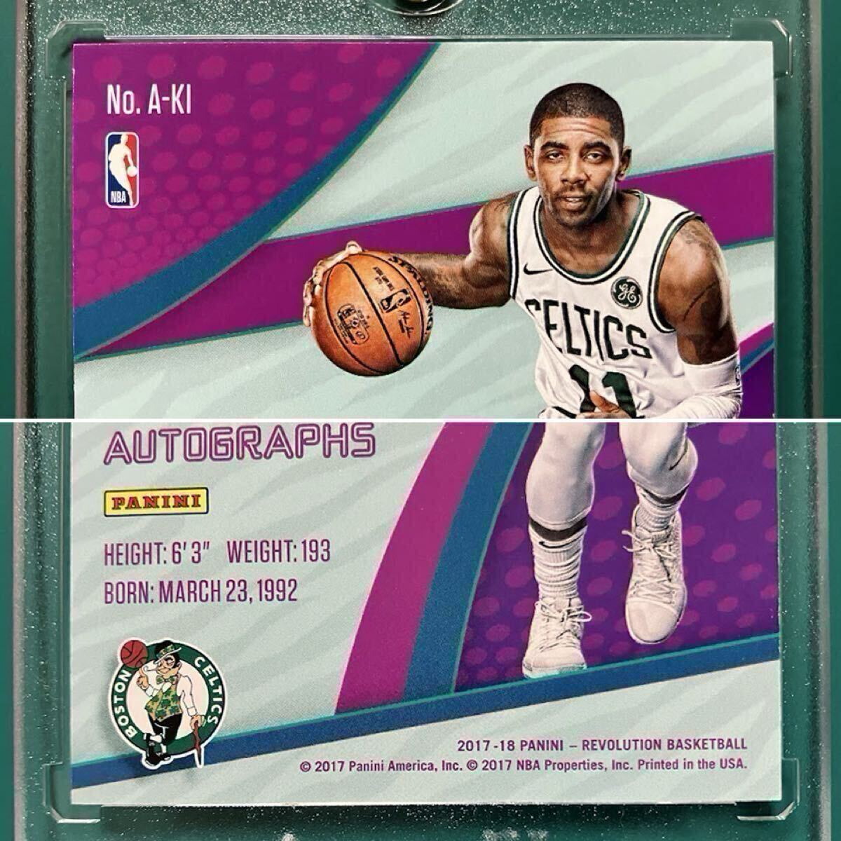 カイリー アービング 直筆サインカード Kyrie Irving NBA 2017-18 PANINI REVOLUTION AUTO_画像6