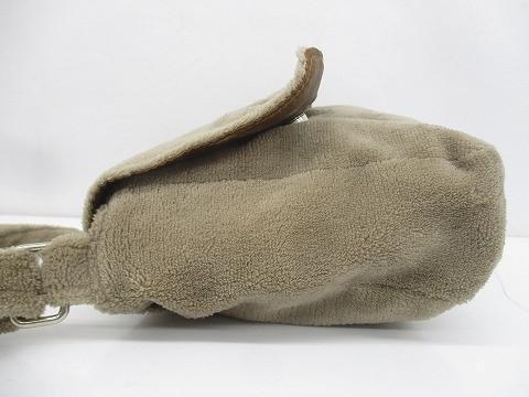 美品 シャネル CHANEL プレシジョン ショルダーバッグ ココマーク パイル地 ベージュ ノベルティ レディース_画像4