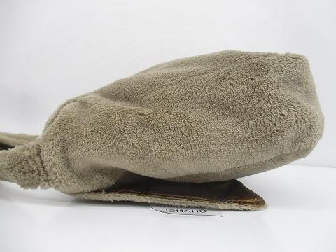 美品 シャネル CHANEL プレシジョン ショルダーバッグ ココマーク パイル地 ベージュ ノベルティ レディース_画像5